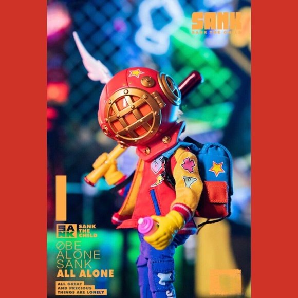 Limited Edition Sank Action Figures Future Boy & Retro Boy Bundle! Designer Toys - Picture 9 of 12